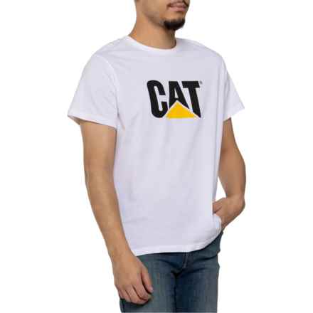 Caterpillar Trademark Original Fit Logo T-Shirt - Short Sleeve in White-Trademark