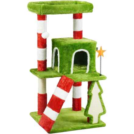 CatHaus Christmas Cat Tree - 19x19x38" in Xmas Tree