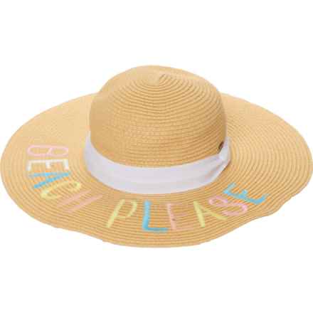 C.C. Beach Please Straw Hat - UPF 50+ (For Women) in Natural/Multi