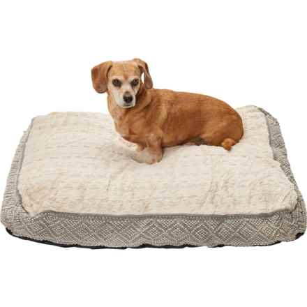 Celebrity Pet Woven Sculpted Gusset Pet Bed - 34x26” in Grey