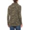 516MD_2 CG Sport Green-Brown Camo Cowl Neck Shirt - Long Sleeve (For Women)