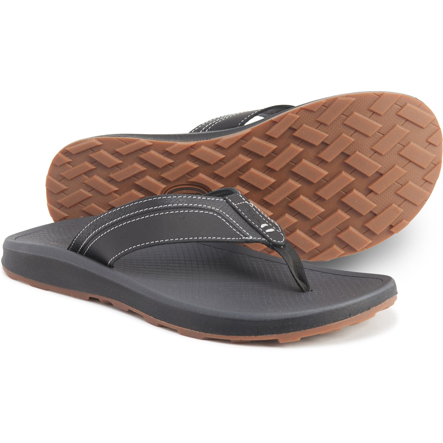black leather chacos