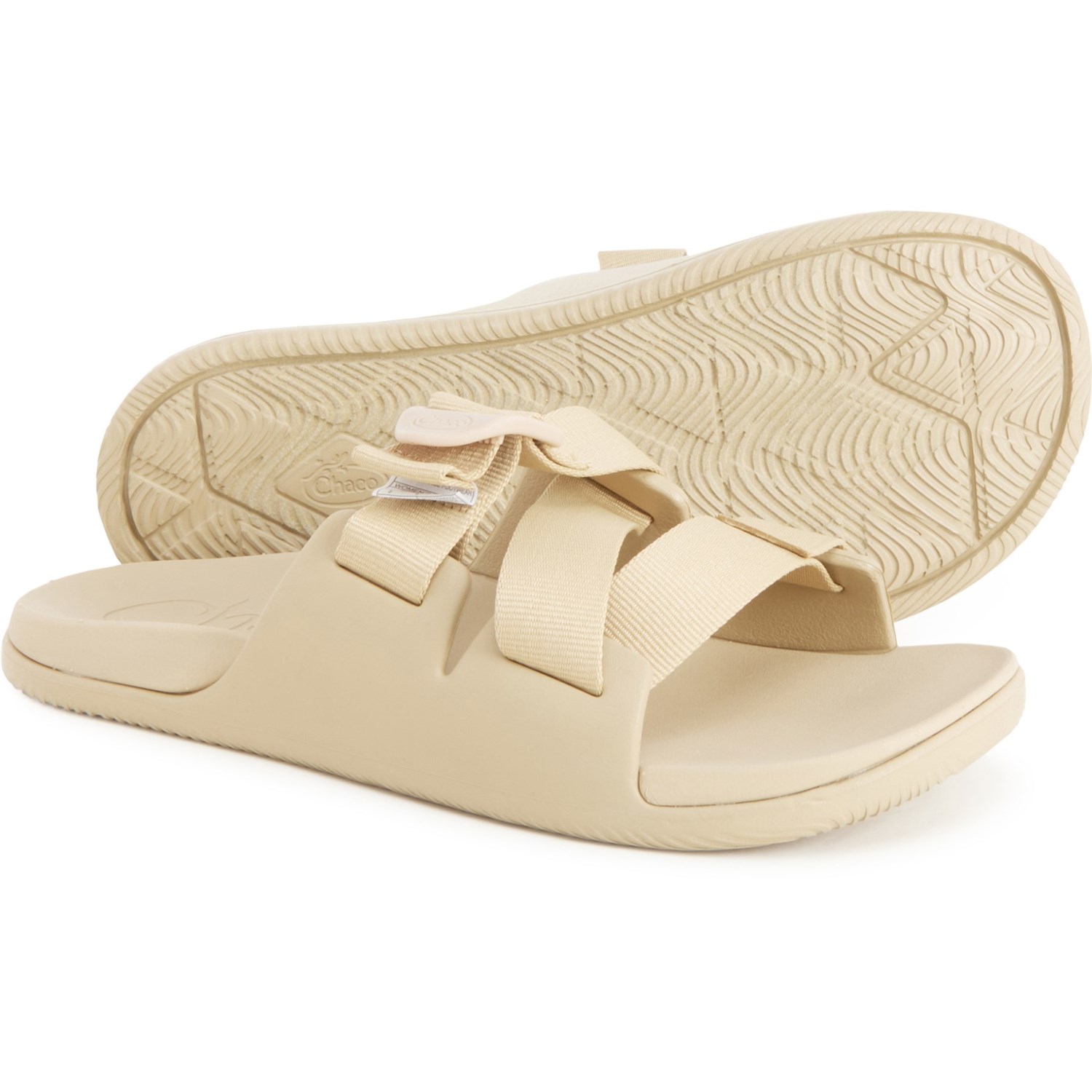 taupe slide sandals