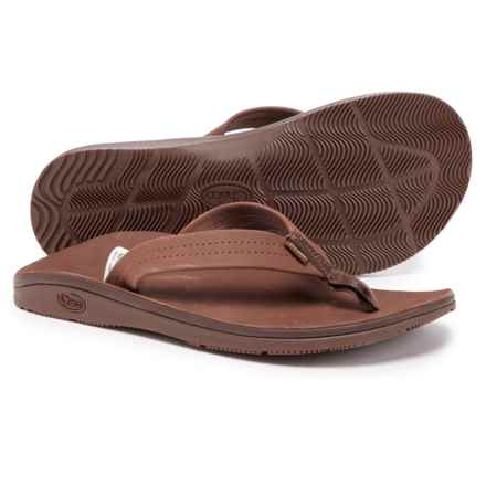 Chaco Classic Flip-Flops - Leather (For Men) in Dark Brown