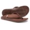 Chaco Classic Flip-Flops - Leather (For Men) in Dark Brown