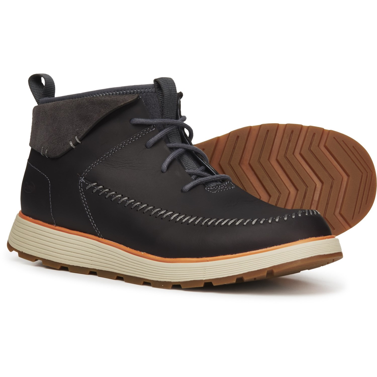 mens leather moc toe boots