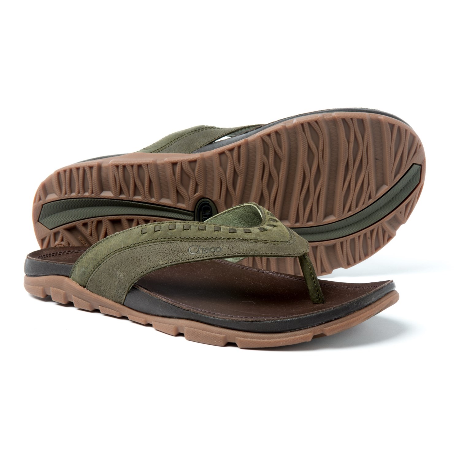 Chaco Finn Flip-Flops – Leather (For Men)