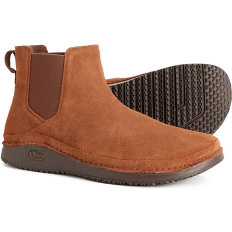 Chaco Paonia Chelsea Boots - Suede (For Men) in Cinnamon Brown