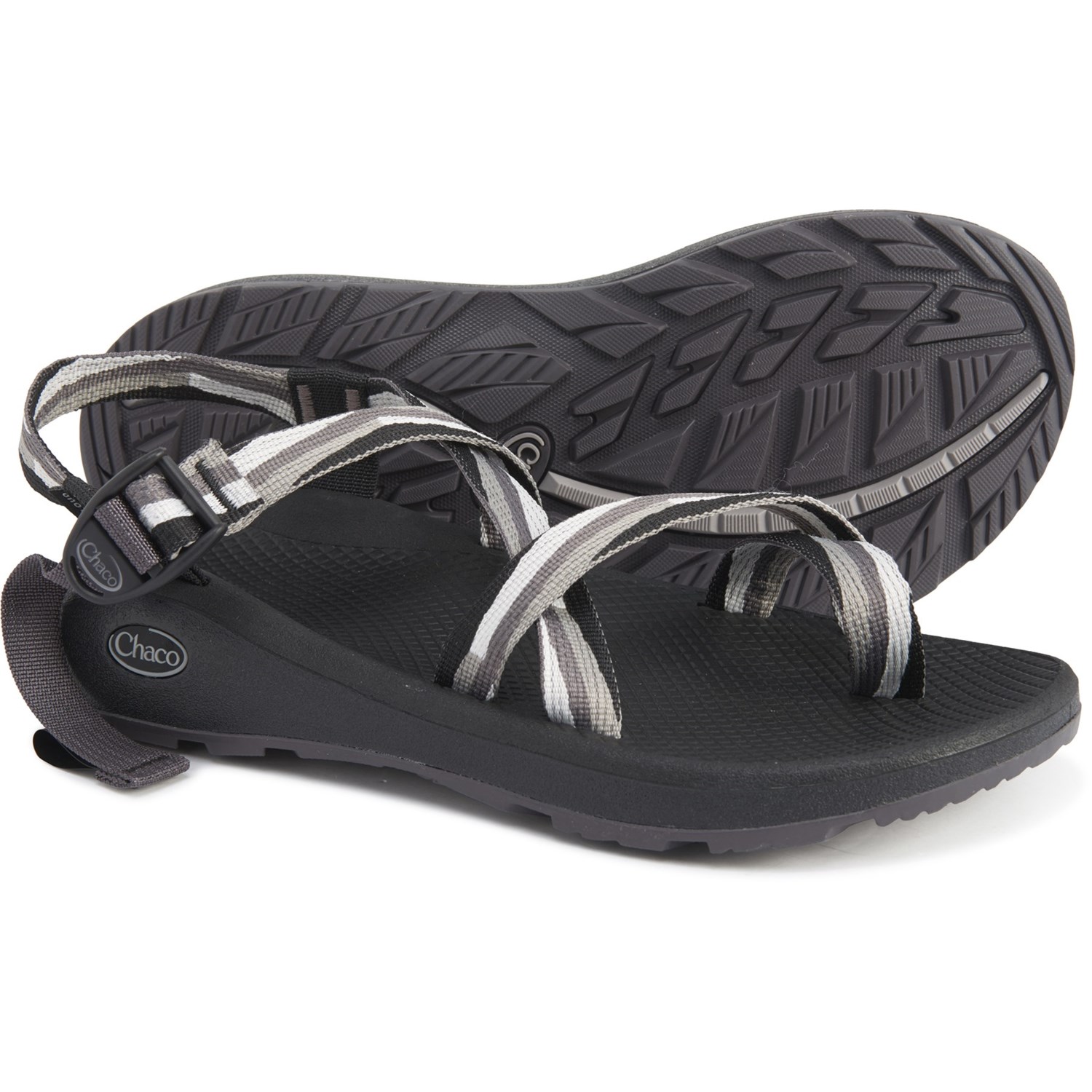 black and grey chacos