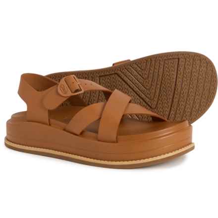 Chaco Townes Midform Sandals - Leather (For Women) in Cashew