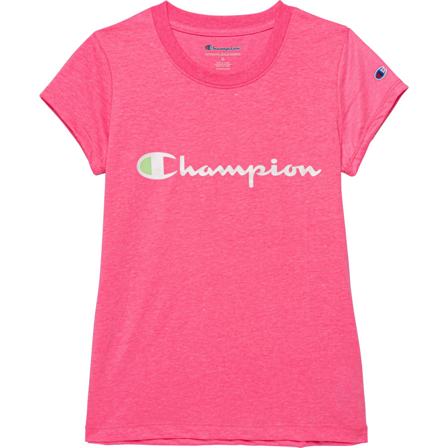 Champion Big Girls Classic Script T-Shirt - Short Sleeve