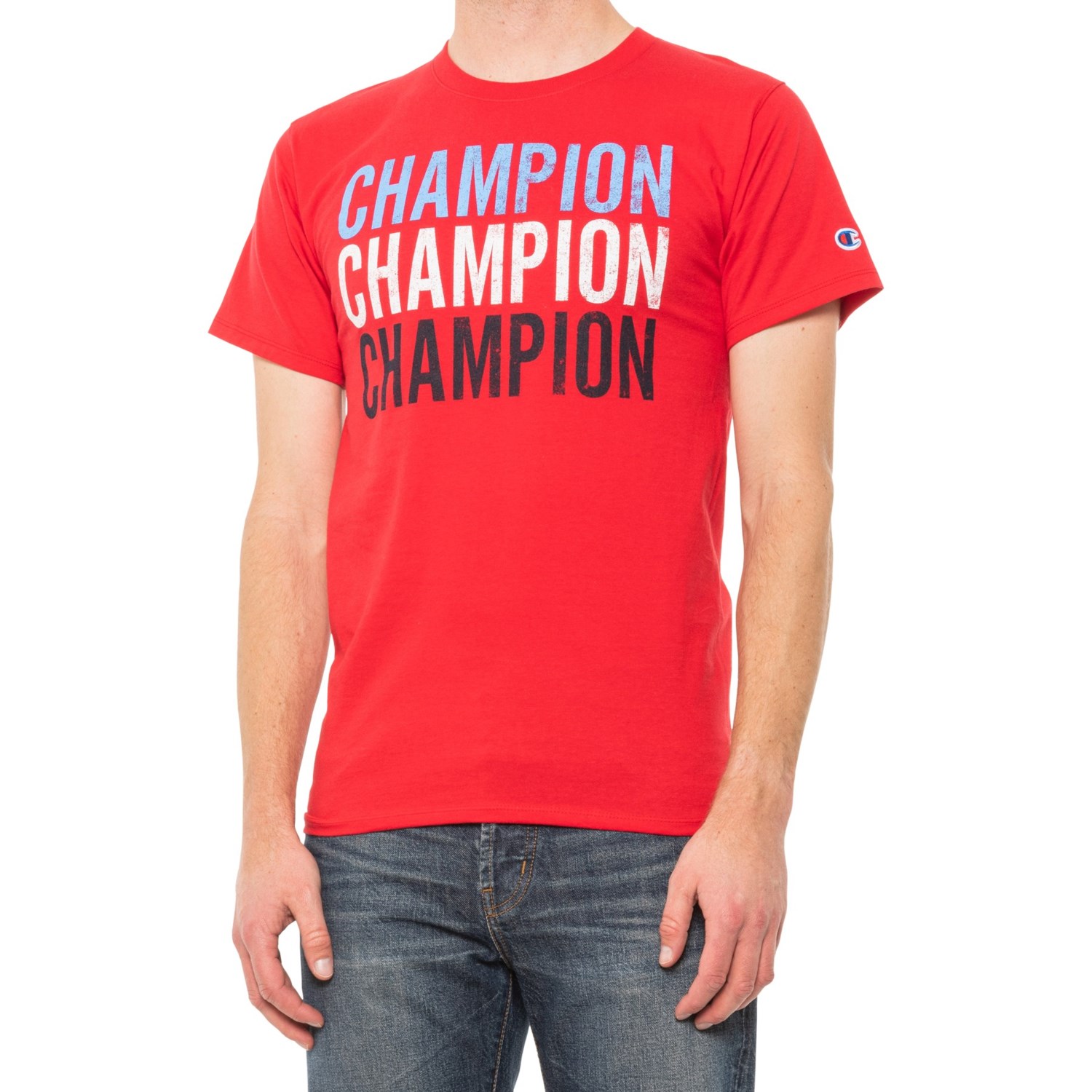Champion Classic Triple Stack Logos T-Shirt - Short Sleeve (For Men)