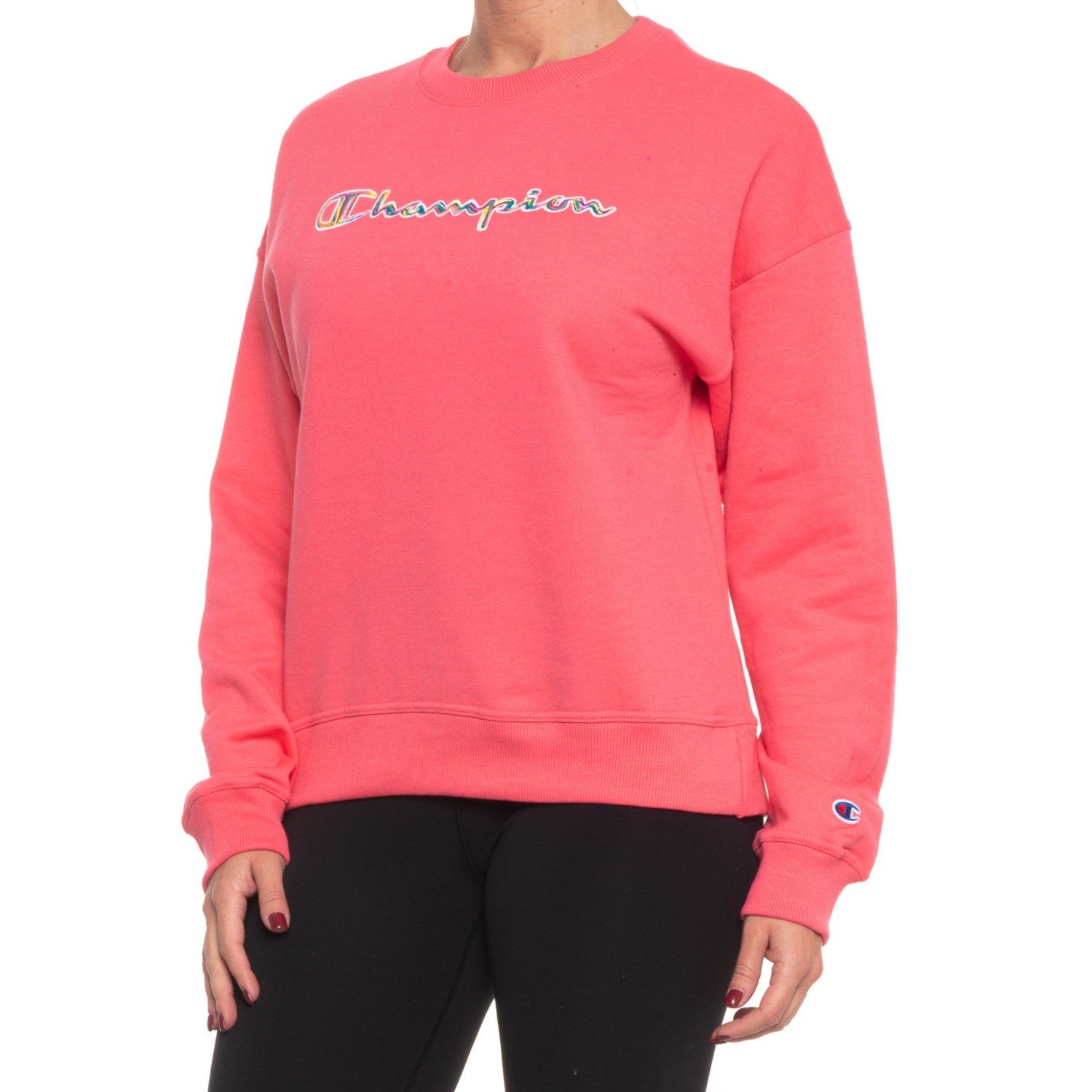 Champion Powerblend Relaxed Crew Sweatshirt (For Women)