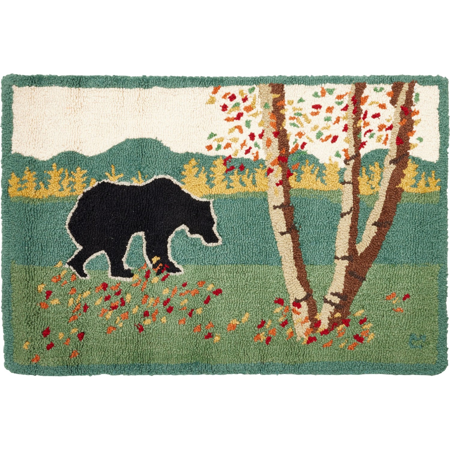 Chandler 4 Corners Autumn Bear HandHooked Accent Rug Wool, 2x3