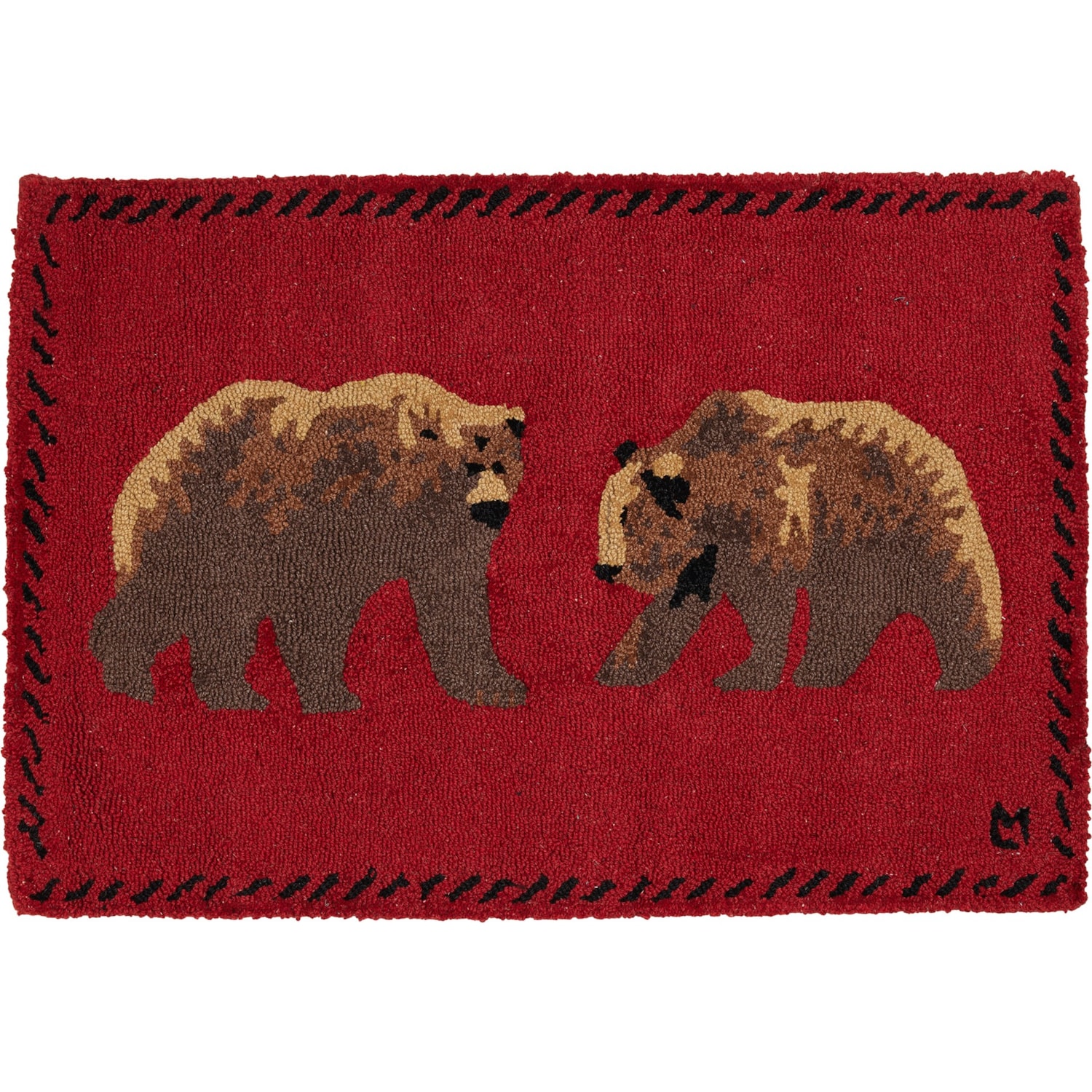 Thread Bear Rug Chandler 4 Corners Big Bears Hand-Hooked Wool Accent Rug - 2x3’, Multi ...