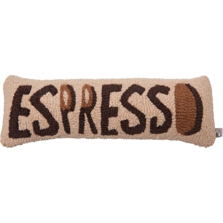 Chandler 4 Corners Espresso Hooked Throw Pillow 8x24 Wool