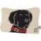 Chandler 4 Corners Harley Black Dog Hand-Hooked Throw Pillow - Wool, 8x12” in White Blk