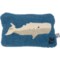 Chandler 4 Corners Humphrey Whale Hand-Hooked Throw Pillow - Wool, 8x12” in Navy