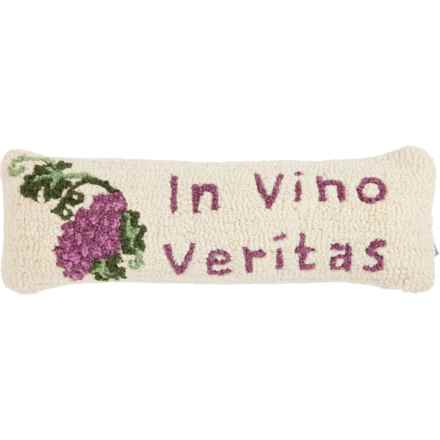 Chandler 4 Corners In Vino Veritas Hand-Hooked Throw Pillow - Wool, 8x24” in Multi - Closeouts