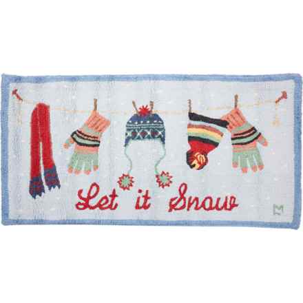 Chandler 4 Corners Let It Snow Hand-Hooked Wool Rug - 2x4’ in Multi