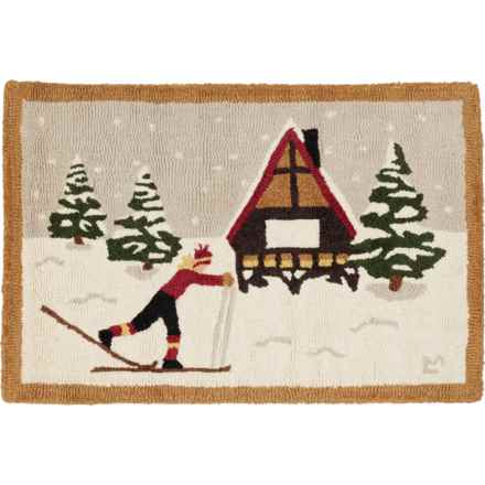 Chandler 4 Corners Nordic Trek Cabin Hand-Hooked Wool Accent Rug - 2x3’, Multi in Multi