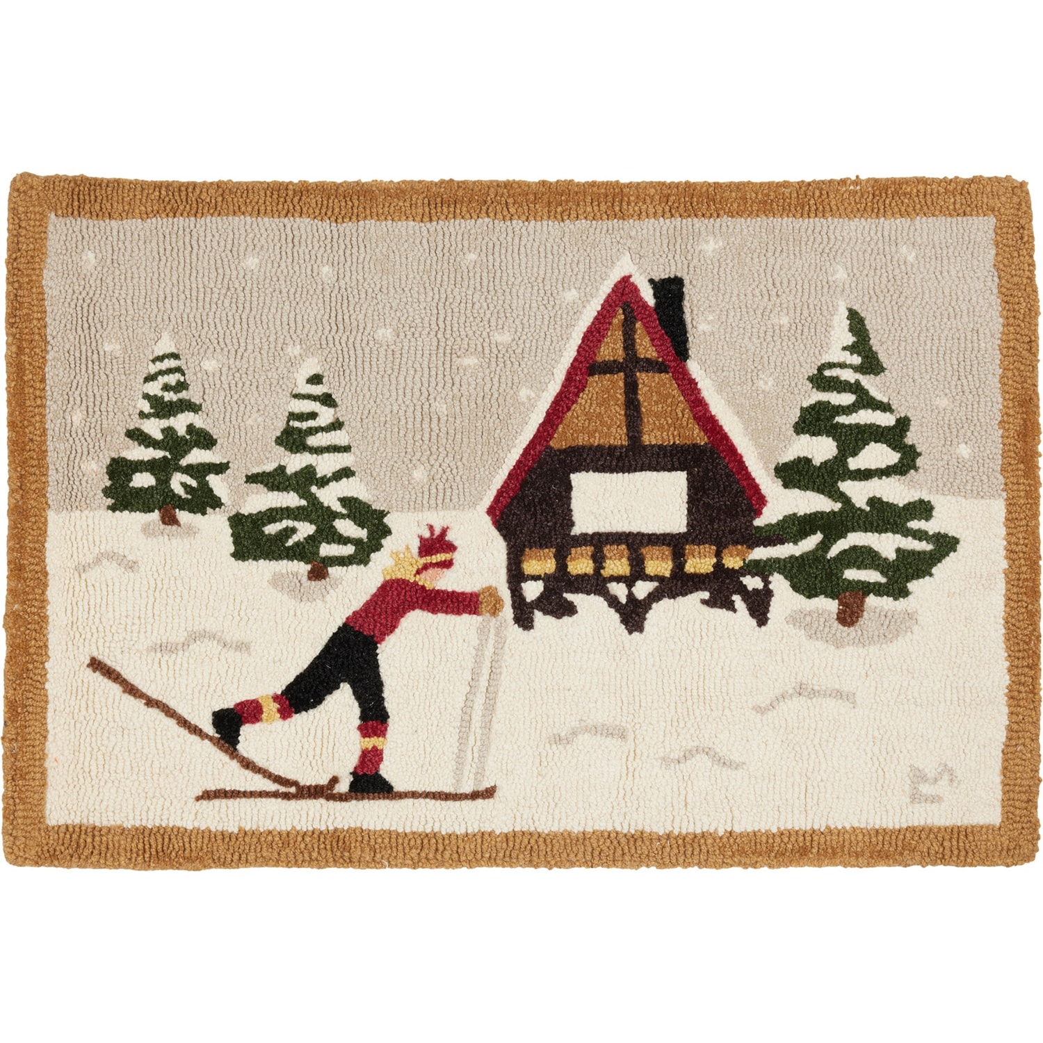 Chandler 4 Corners Nordic Trek Cabin Hand-Hooked Wool Accent Rug