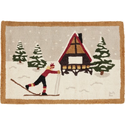 Chandler 4 Corners Nordic Trek Cabin Hand-Hooked Wool Accent Rug