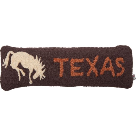 Chandler 4 Corners Texas Hooked Throw Pillow 8x24 Wool Save 50
