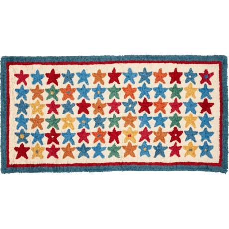 Chandler 4 Corners Vivid Stars Hand-Hooked Wool Accent Rug - 2x4’, Multi in Multi