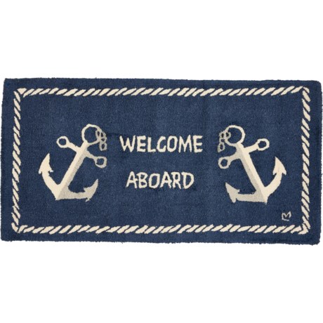 Chandler 4 Corners Welcome Aboard Hand-Hooked Wool Accent Rug - 2x4’, Multi in Multi