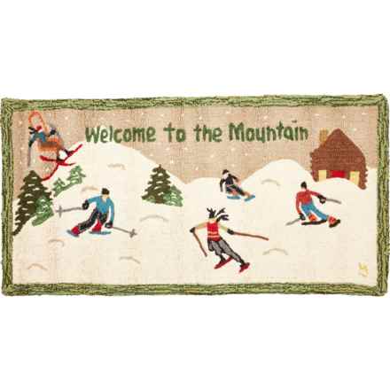 Chandler 4 Corners Welcome to the Mountain Hand-Hooked Wool Rug - 2x4’ in Multi