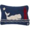 Chandler 4 Corners Whale Watch Throw Pillow - Hand-Hooked Wool, 14x20” in Multi