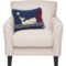 4XHGF_2 Chandler 4 Corners Whale Watch Throw Pillow - Hand-Hooked Wool, 14x20”
