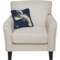 2MCCV_3 Chandler 4 Corners White Lobster On Navy Hand-Hooked Throw Pillow - Wool, 14x14”