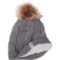 3VAXN_2 Chaos Cable-Knit Faux-Fur Pom Beanie (For Big Girls)