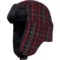 Chaos Check Trapper Hat (For Men) in Black/Red