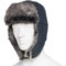 5NWKP_3 Chaos Herringbone Trapper Hat with Faux-Fur Trim (For Men)