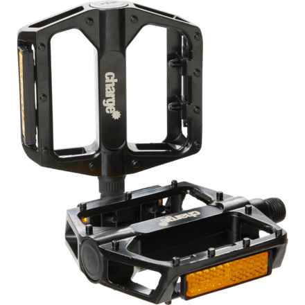 CHARGE Flat Mountain Platform Bike Pedals - Pair in Black