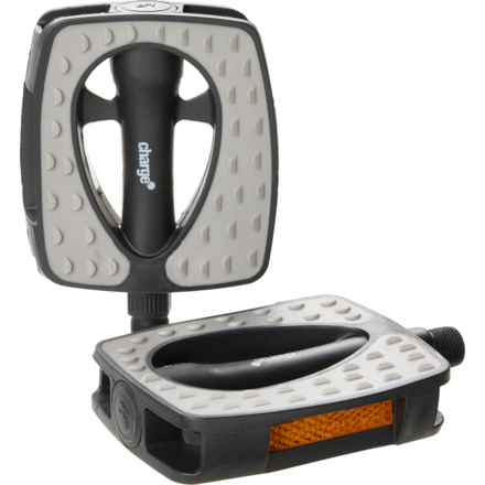 CHARGE Platform Bike Pedals - Pair in Black/Grey