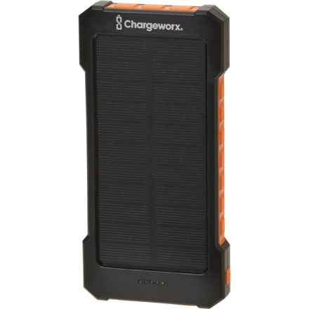 ChargeWorx Solar-Powered Power Bank in Black