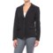 322VR_2 Chelsea & Theodore Knit Blazer with Removable Hooded Placket (For Women)