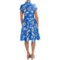 136CK_2 Chetta B Fit & Flare Dress - Cotton Sateen, Short Sleeve (For Women)
