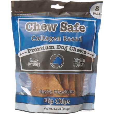 Chew Safe Flip Chips Dog Chews - 8-Pack in Beef