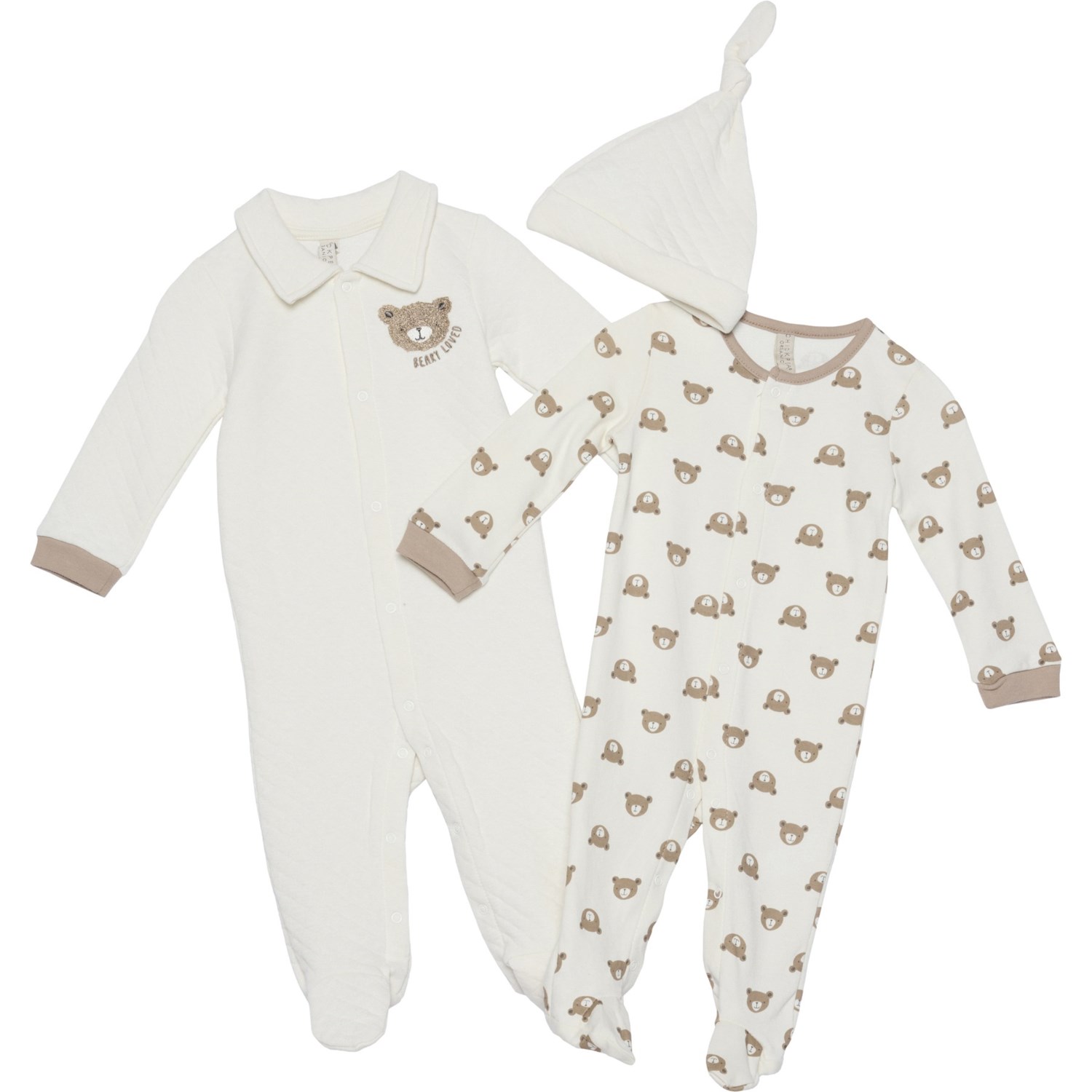 (取寄) チックピーオーガニック ニューボーン ボーイズ ベアー カバーオール セット - 3-ピース, ロング スリーブ CHICKPEA ORGANIC Newborn Boys Bear Coveralls Set - 3-Piece, Long Sleeve  Multi CHICKPEA ORGANIC Newborn Boys Bear Coveralls Set - 3-Piece, Long