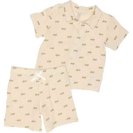 CHICKPEA ORGANIC Toddler Boys Jeep Print Shirt and Shorts Set - Short Sleeve in Multi