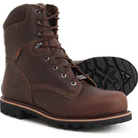 Chippewa 8” Bolville Work Boots - Waterproof, Composite Safety Toe, Leather, Wide Width (For Men) in Brown