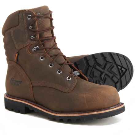 Chippewa Bolville 8” Thinsulate® Work Boots - Waterproof, Insulated, Composite Safety Toe (For Men) in Brown