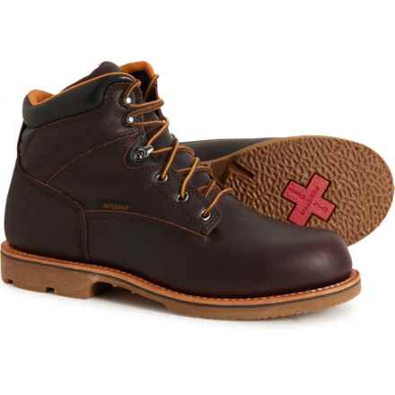 Chippewa Colville 6” Leather Work Boots - Waterproof, Insulated, Wide Width (For Men) in Briar Oiled