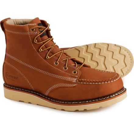 Chippewa Edge Walker 6” Moc-Toe Boots - Leather (For Men) in Tan