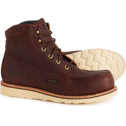 Chippewa Edge Walker 6” Work Boots - Waterproof, Nano Composite Safety Toe (For Men) in Brown Haystack